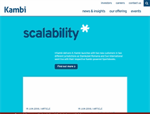 Tablet Screenshot of kambi.com